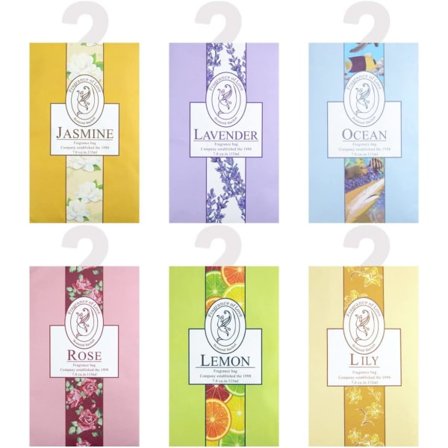 Duftposer, 6-pak, naturligt mølafvisende, lavendelposer, garderobefrisker hængende kompatibilitet med skuffer Garderobe, værelse, skabe