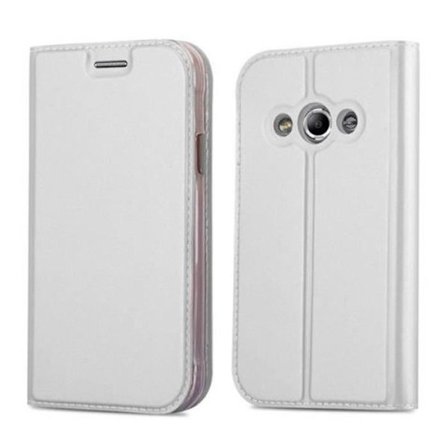 Coque för Samsung Galaxy XCover 3 Etui i KLASISKT SILVER Väskfodral Skydd med magnetisk stängning Plånbok Wallet