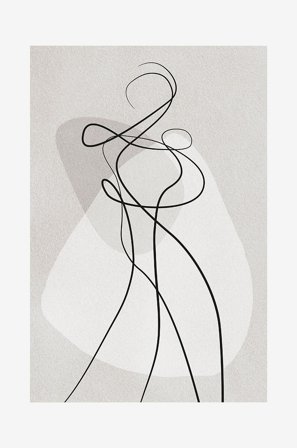 Malerifabrikken - Poster Shape of you 4 - Grå - Posters - Från Homeroom