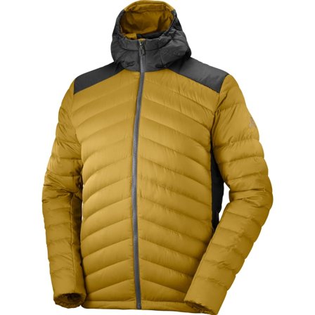 Salomon Men's Essential Xwarm Down Hoddy Men warmly-lined down jackets Yellow M