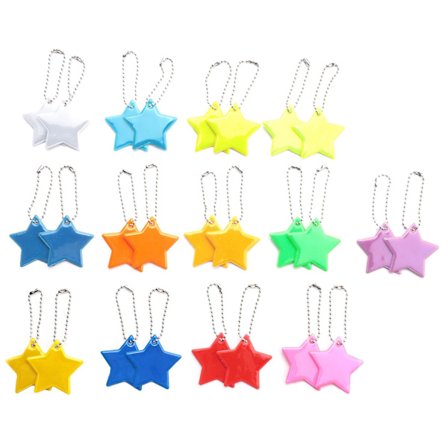 26 stk. sikkerhetsrefleksanheng for barn, stjernesikkerhetsrefleks for skolesekk, ryggsekk, sykling {DB}