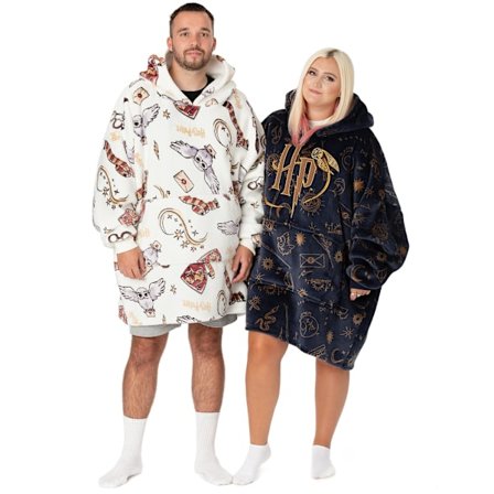 Harry Potter Unisex Teppedress Genser med Blå Brodert Logo