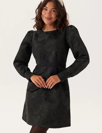 Bubbleroom Brocade Dress - Black - 36