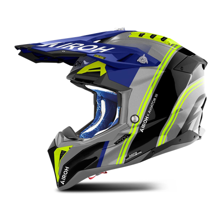 Crosshjelm Airoh Aviator 3 Glansfuld Blå M