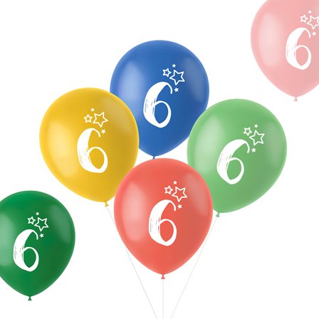 6 v Lateksi-ilmapallot
