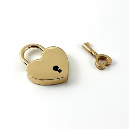 1 kpl Sydänmuotoinen Vintage Metalli Mini Riippulukko Laukku Matkalaukku Lukko Avaimella Light gold