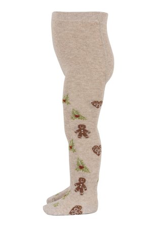 MPkids Christmas Tights Beige Melange 100, Tøj & Bolig, Børnetøj, Børnestrømpebukser