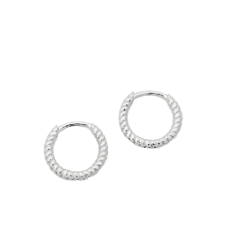 Syster P Beloved Twisted Small Hoops Silver Örhängen Dam ONESIZE