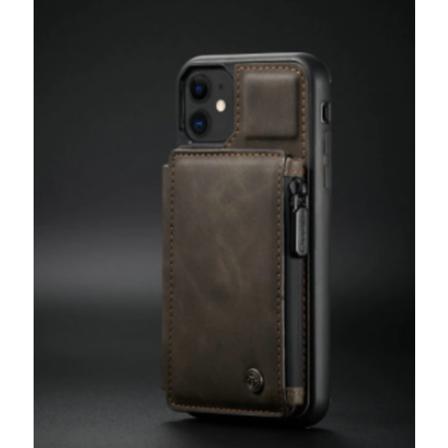 Caseme Läderbakfodral För Iphone 13 Mörkbrun