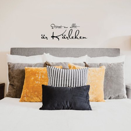 Störst av allt Väggord Kärlek