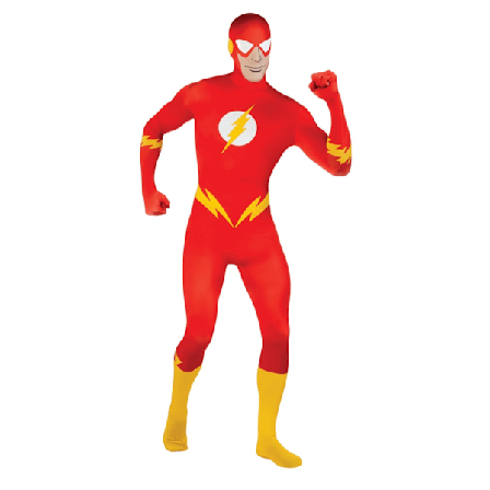 Flash Unisex Vuxen Bodysuit (Kostym) XL Röd/Gul Red/Yellow XL