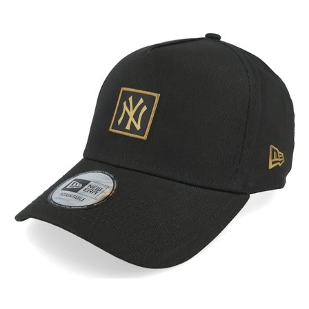 New Era - Svart adjustable Caps - Metallic Patch A-Frame Adjustable @ Hatstore
