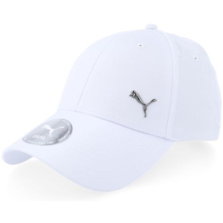Puma - Vit adjustable Keps - Essential Metal Cap White Adjustable @ Hatstore