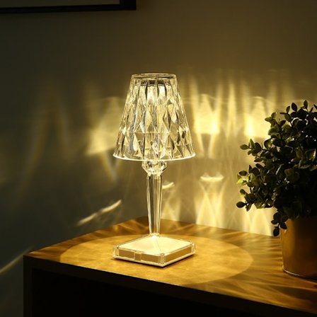 Crystal Diamond Bordslampa USB Uppladdningsbar