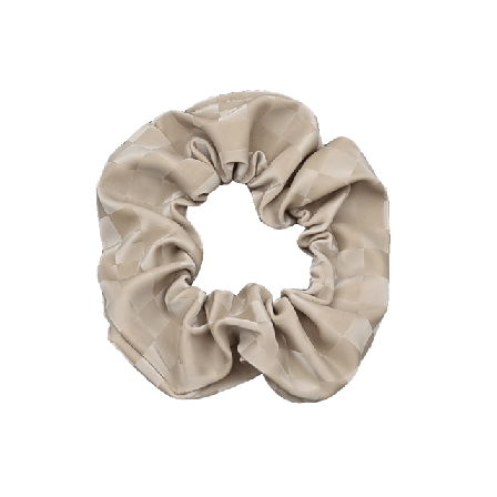 Complement Scrunchie I Elegant Rutmönster Accessoarer & tillbehör Dam Beige
