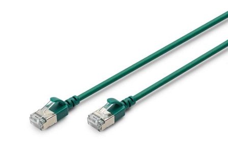 Digitus CAT 6A F-FTP Slim Patch cord Cu LSZH AWG 32/7 length 1m Green NS