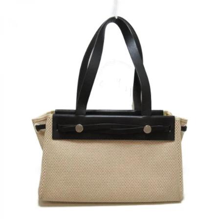 Hermès Vintage, Pre-owned Handbag Zwart, Dames, Maat:ONE Size,Canvas