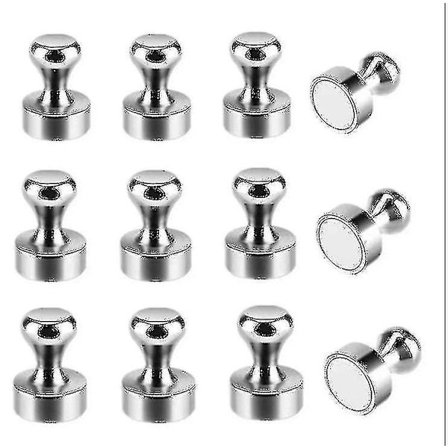 30 stk. Metal Magnetiske Push Pins - Praktiske Køleskabsmagneter, Perfekte Til Whiteboard Magneter, Kontormagneter, Kortmagneter [HK]