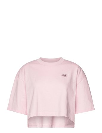 New Balance Logo Oversized Jersey T-Shirt - Pink - XL