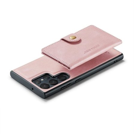 (För Samsung S22 Ultra) Plånboksfodral med kortfack och kickstand slim chockskydd