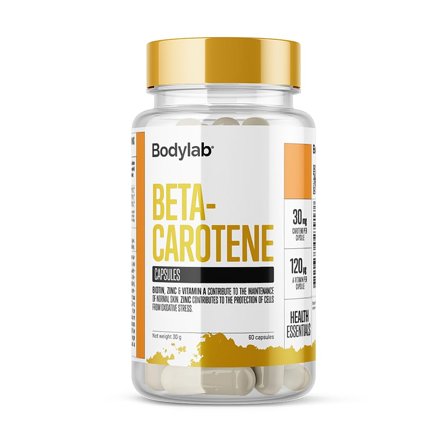 Bodylab Beta Carotene 60 kaps, Helse & Madvarer, Vitaminer, Betacaroten