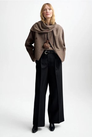 Mira Wool Cash Scarf Cappuccino