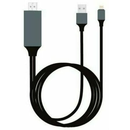 Lightning til Adapter, Kabeladapter Kompatibel med iPhone, iPad, iPod 1080P Digital AV Synkroniserings skjermkontakt for HDTV M