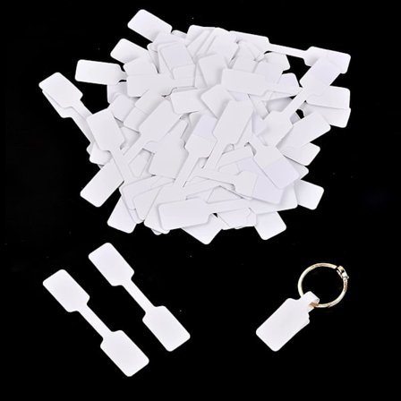 100 kappaletta hintalappuja, monikäyttöisiä tarraetikettejä, tyhjiä korutarroja, tyhjiä tarroja koruille, kaulakoruille, korvakoruille, sormuksille (