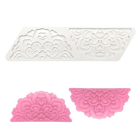 Fondantkaka Spetsmatta Form 3D-gravyr 15 15
