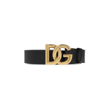 Dolce & Gabbana Bælte with logo Sort, Herre Bælter, Størrelse: 90 CM