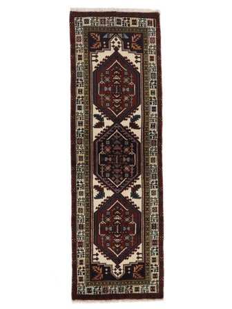 Ardebil Rug 67X215 Runner Black/Brown Wool, Persia