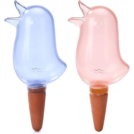 2 stk. automatisk vandingssystem, fugleformet gennemsigtig plante w