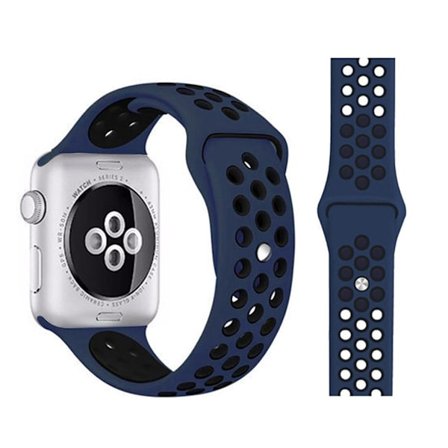 Apple Watch Series 5 / 4 44mm kaksivärinen kellonauha - Sininen / Musta