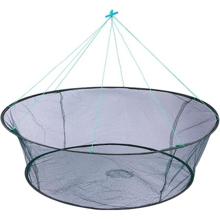 80 cm fiskenet, sammenklappeligt fiskenet, krabbefiskenet, bærbart fiskenet, maskefælde til små fisk hummer rejer