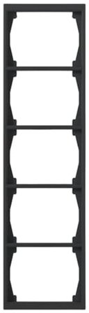 ABB Impressivo 1725F100-885 Peitelevy mattamusta, 100 mm 5-paikkainen, Kytkimet & pistorasiat