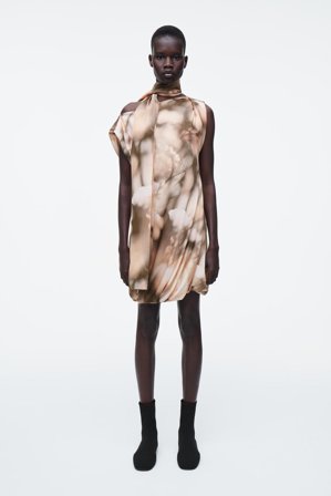 COS Women's Sciarpa In Seta Stampata in Rosa