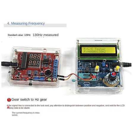Kapasitanssi- ja induktanssimittari Taajuusmittaus DIY Elektroniikkasarja 51 Monoliittinen Testeri Circ