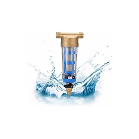 Gjenbrukbar Spin-Down Sediment Vannfilter - Vannfilter - Ekstern Tråd Sediment Forfilter for Fontene Vannrør - Sediment Filter (3/4 Hann Tråd)