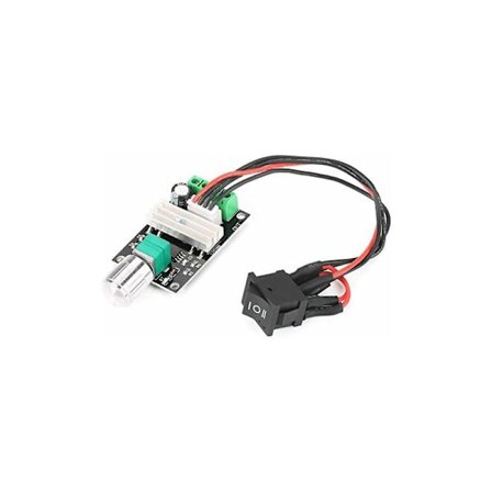 12 Volt Motorhastighetssänkare DC Motor Controller DC 6V 12V 24V 3A PWM Motorhastighetskontroll Reversibel Controller med Longziming Switch
