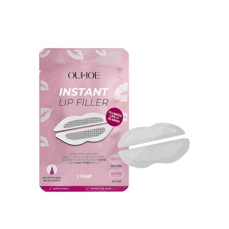 Aloe Vera Lip Filler Patch - Dyp Hydrering, Oppstrammende, Plumping Jelly for Myke, Fyldige Lepper - Reisevennlig, Enkel å Bruke, Hudvennlig 