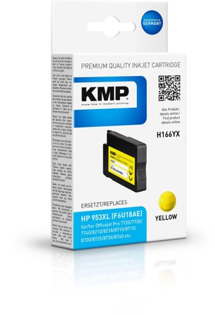 KMP H166YX ink cartridge yellow compatible with HP F6U18AE