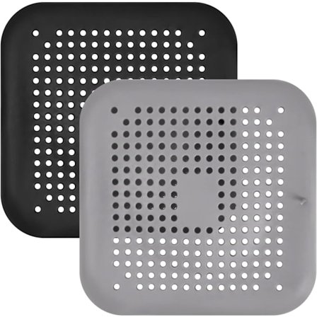 Silikone Vaskfilter, 2 stk. Brusebadshårfilter, Brusebadshårfilter med sugekop, Silikone Vaskfilter Brusebad Afløbsdæksler til Køkken Badeværelse,