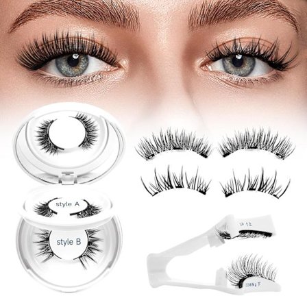 2025 Senaste Modell Higu clace Magnetiska Ögonfransar med Applikator 2 Par Magnetiska Fransar Naturligt Utseende Tunn Magnetiska Fransar Lätta att 