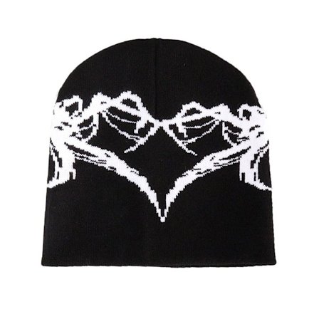 Neulottu hattu Villahattu MUSTA