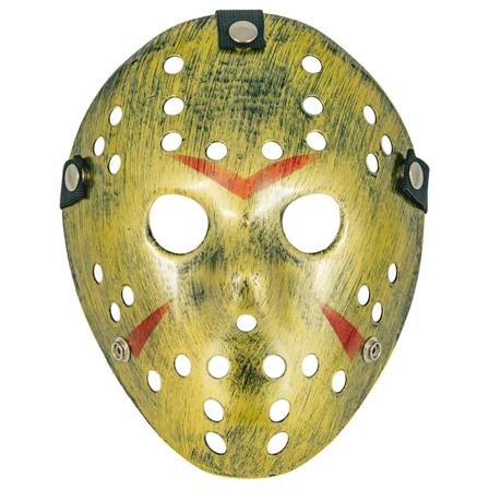 Halloweenmaske Fredag den 13:e Gull 20x24,5cm