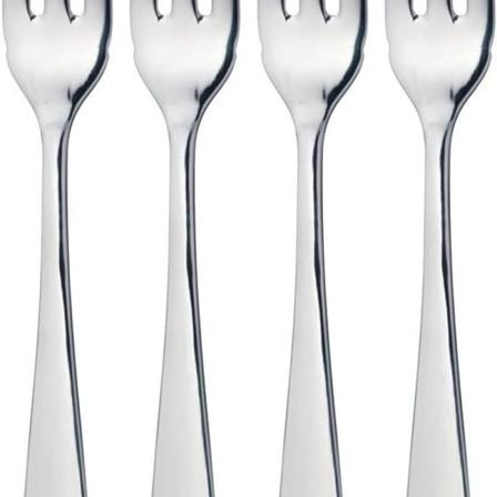 Dessertgafler, sett med 4 kakegafler laget av rustfritt stål, fruktgafler,
