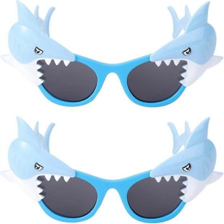 2-pak Haj Briller Party Solbriller Skøre Briller Party Gaver til Dekoration_Specielle gaver