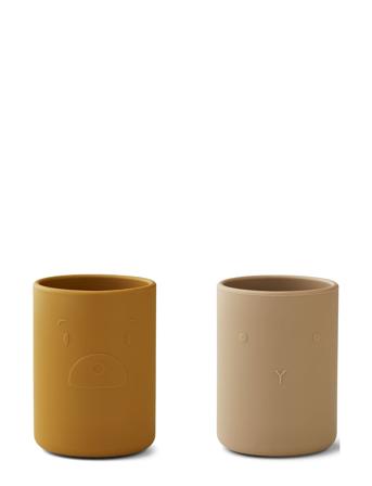 Ethan Cup - 2 Pack Home Meal Time Cups & Mugs Cups Beige Liewood*Betinget Tilbud