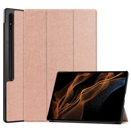 Samsung Galaxy Tab S9 Ultra fodral med stativ - Roséguld