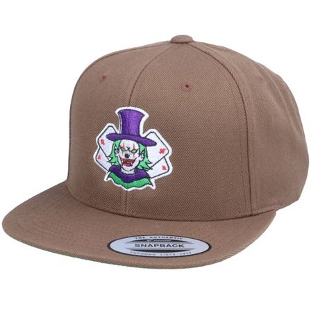 Iconic - Brun snapback Keps - Not So Serious Joker Logo Brown Snapback @ Hatstore